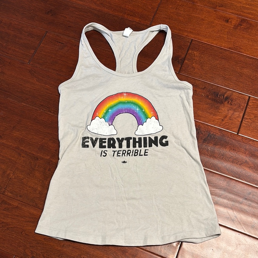Wodbottom Gray Rainbow Graphic Women's Tank Top
